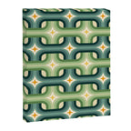 Retro chain pattern teal Canvas Print Gallery Image 6