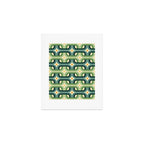 Retro chain pattern teal Art Print Gallery Image 1