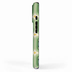 Retro chain pattern teal iPhone Case Gallery Image 2