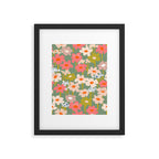 Retro flower pattern 3 Framed Art Print Gallery Image 5