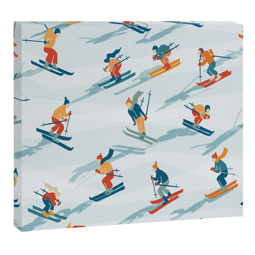 Retro Sportive Ski alpine light Canvas Print Gallery Image 6