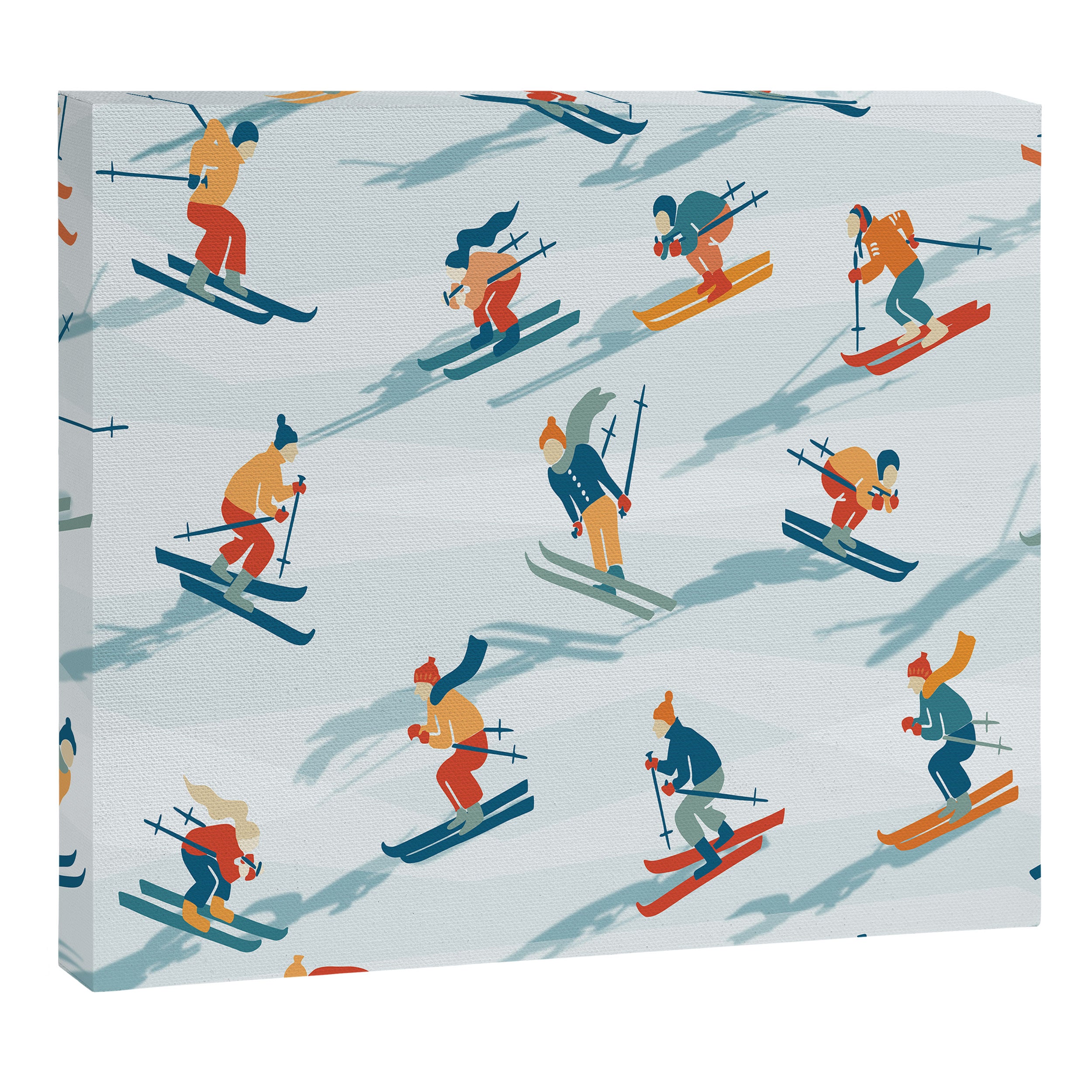Retro Sportive Ski alpine light Canvas Print Gallery Image 6