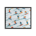 Retro Sportive Ski alpine light Framed Canvas Print Gallery Image 6
