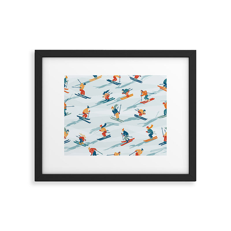 Retro Sportive Ski alpine light Framed Art Print Gallery Image 5