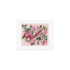 Romantic peony pastel pink background Art Print Gallery Image 1