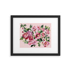 Romantic peony pastel pink background Framed Art Print Gallery Image 4