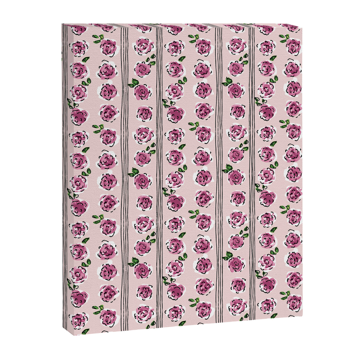 romantic rose pattern - sweet midcentury flowers Canvas Print Gallery Image 6