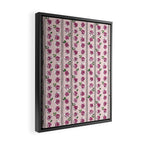 romantic rose pattern - sweet midcentury flowers Framed Canvas Print Gallery Image 2