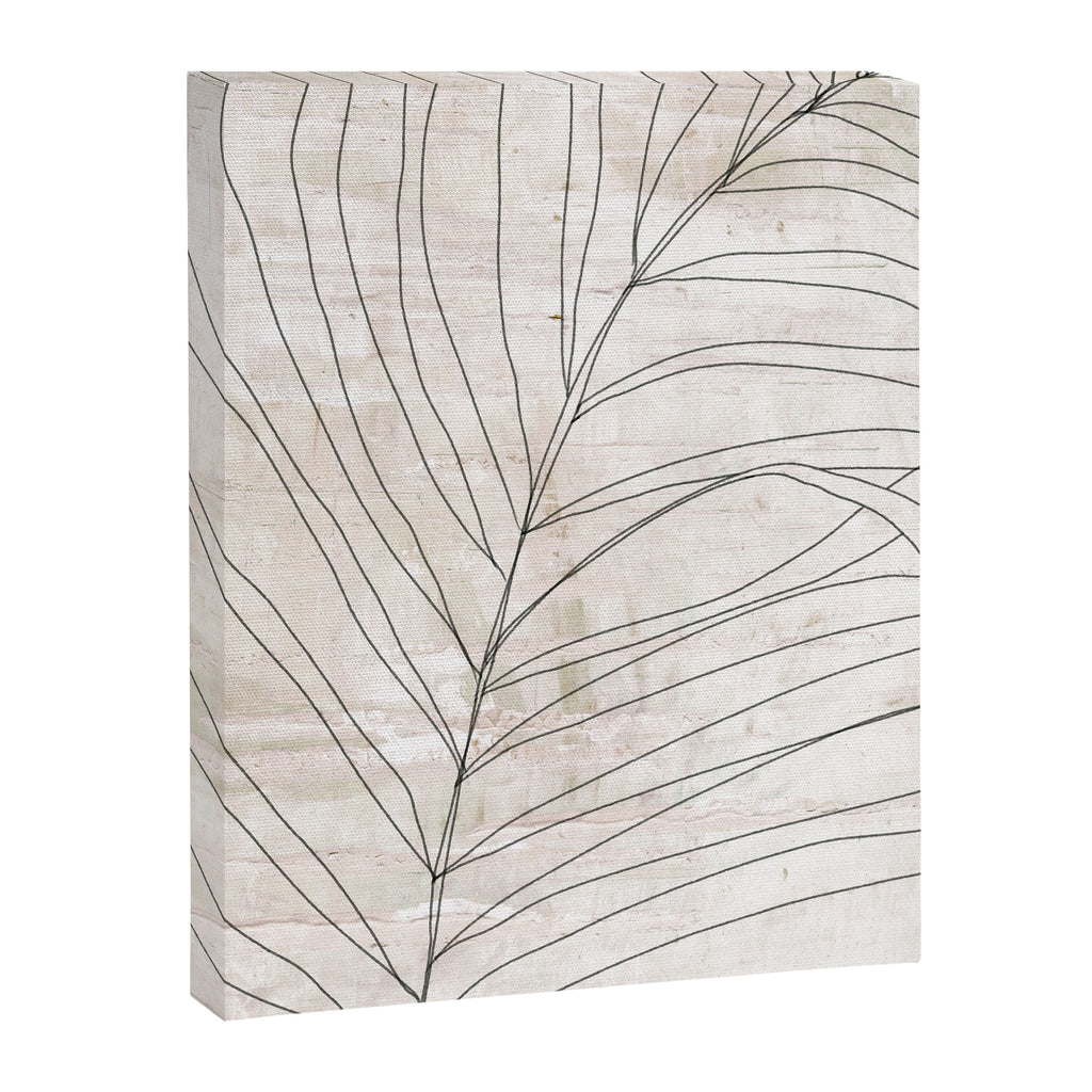 Rough botanical pencil drawing of a palm leaf Canvas Print Gallery Image 6
