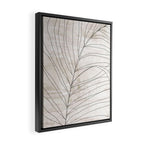 Rough botanical pencil drawing of a palm leaf Framed Canvas Print Gallery Image 2