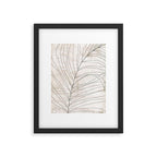 Rough botanical pencil drawing of a palm leaf Framed Art Print Gallery Image 5