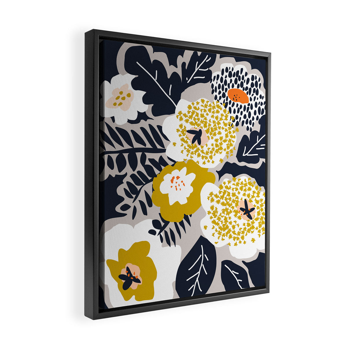 Scandinavian flowers greet you Framed Canvas Print Gallery Image 2