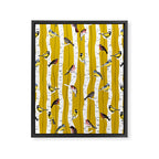 Songbirds sitting in the birchwood Framed Canvas Print Gallery Image 8