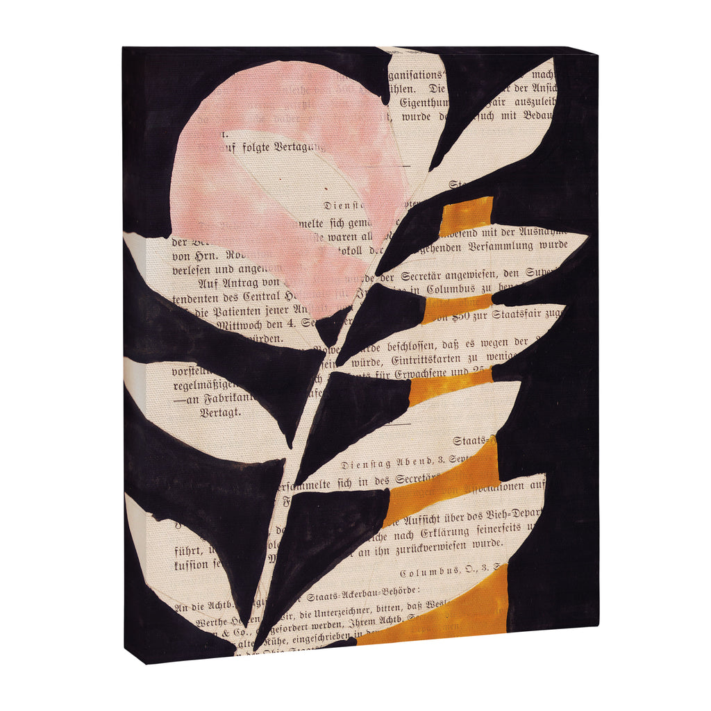 Still life and Illustration: modern branch in mid century style Canvas Print Gallery Image 6