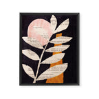 Still life and Illustration: modern branch in mid century style Framed Canvas Print Gallery Image 6