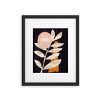 Still life and Illustration: modern branch in mid century style Framed Art Print Gallery Image 5