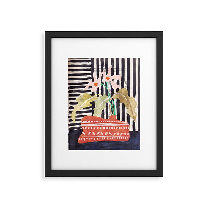 still life  with a vase in modern style, Gouache painting no.13 Framed Art Print Gallery Image 1
