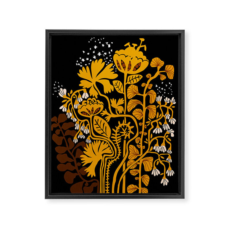 Stockholm garden autumn night Framed Canvas Print Gallery Image 6