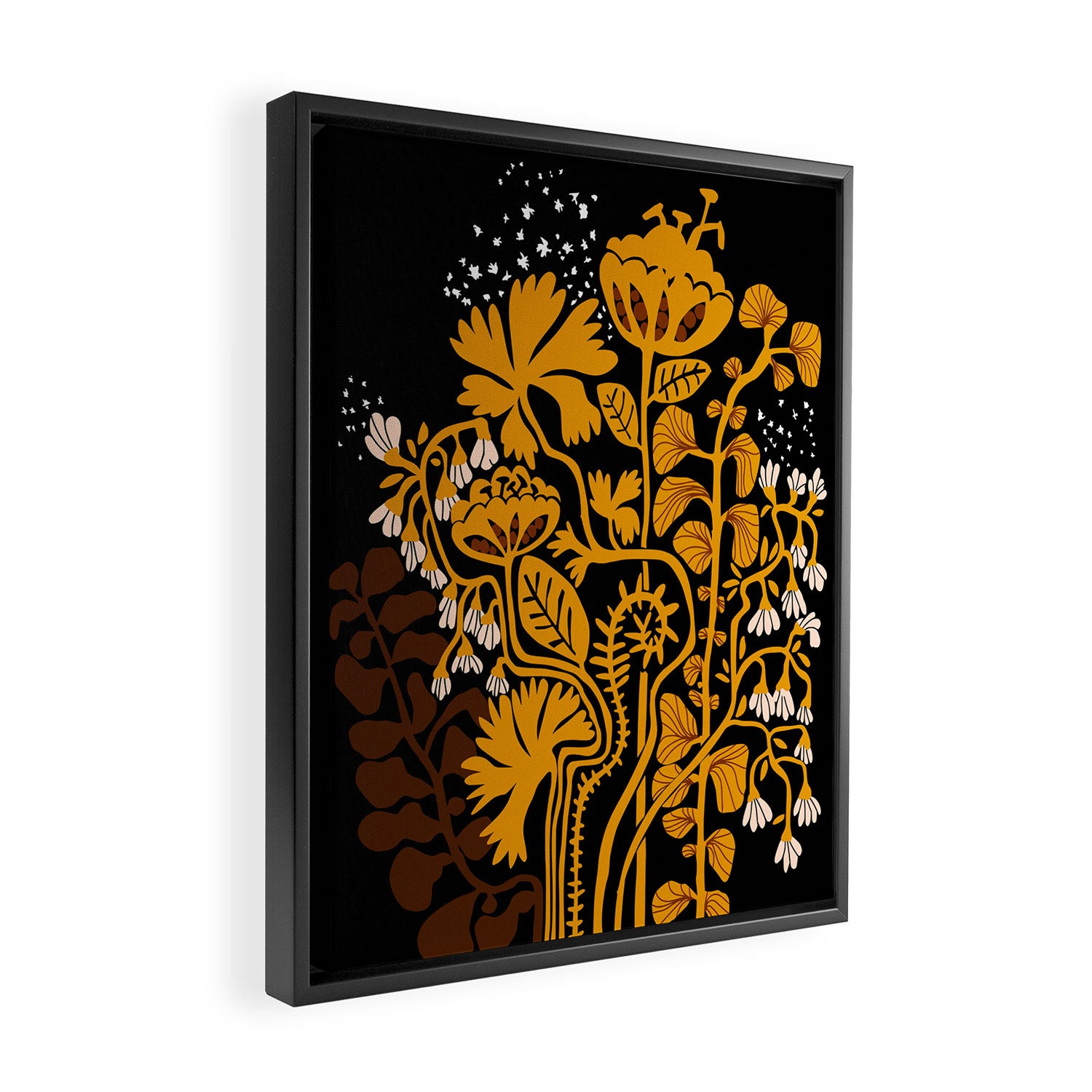 Stockholm garden autumn night Framed Canvas Print Gallery Image 2
