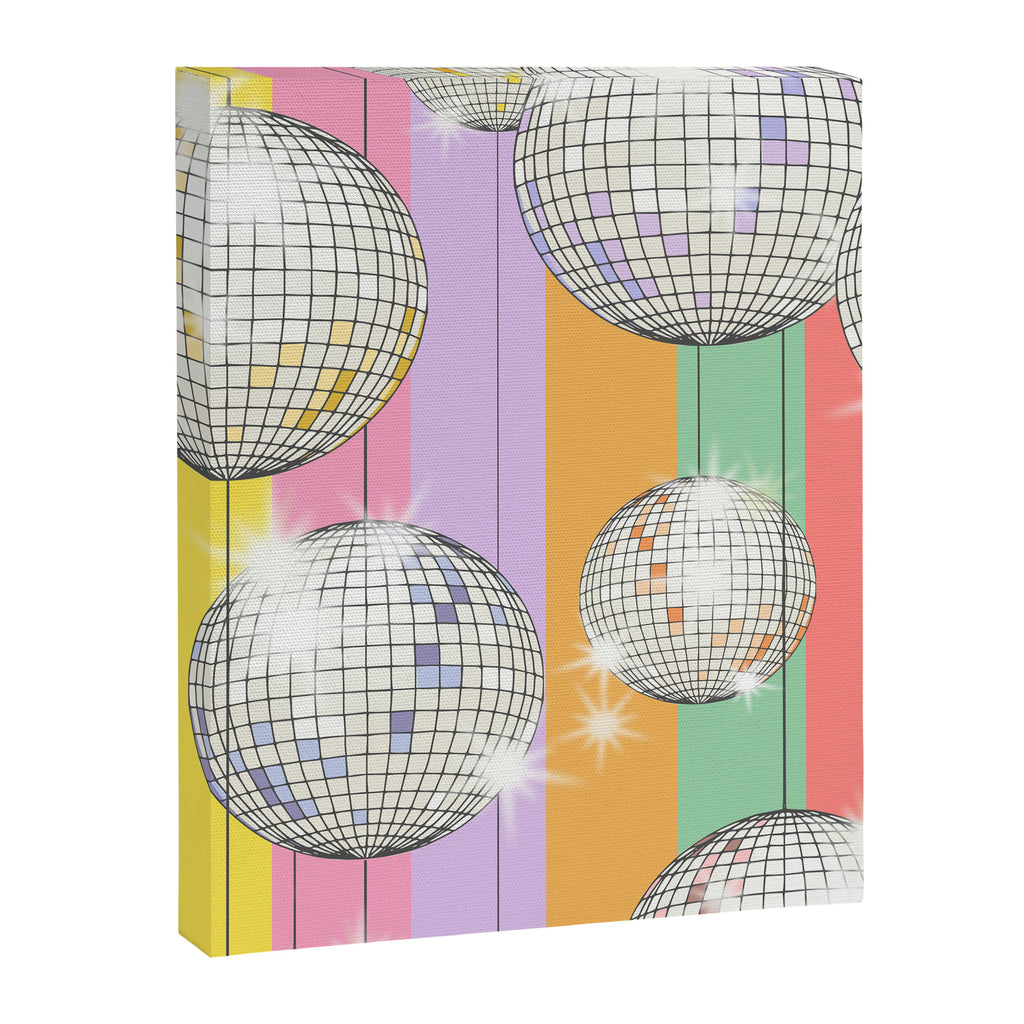 Striped Party Disco Ball muliticolor Canvas Print Gallery Image 6
