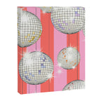Striped Party Disco Ball Pink Canvas Print Gallery Image 6