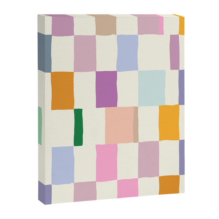 Summer check handdrawn Canvas Print Gallery Image 1