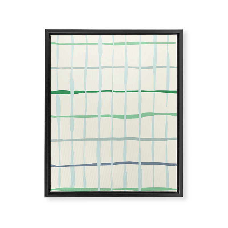 Summer lines mint Framed Canvas Print Gallery Image 6