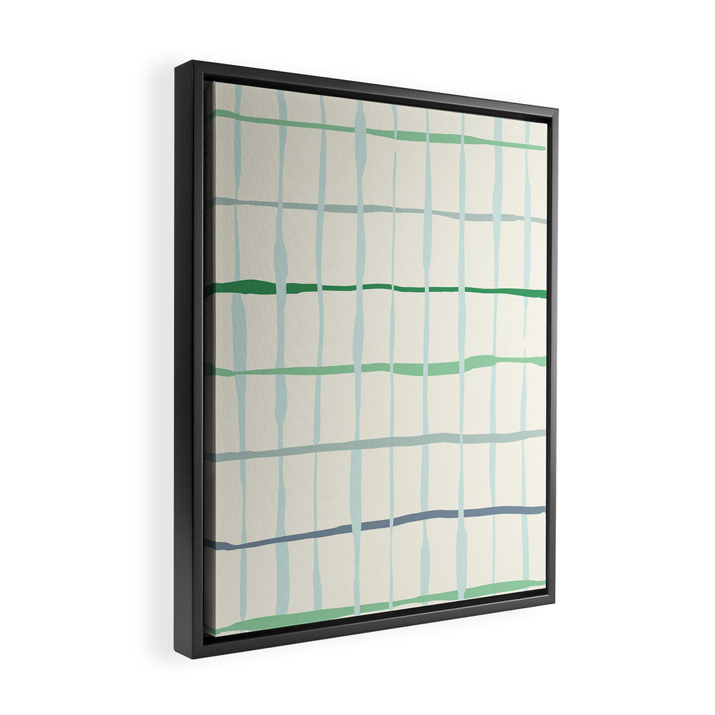 Summer lines mint Framed Canvas Print Gallery Image 2