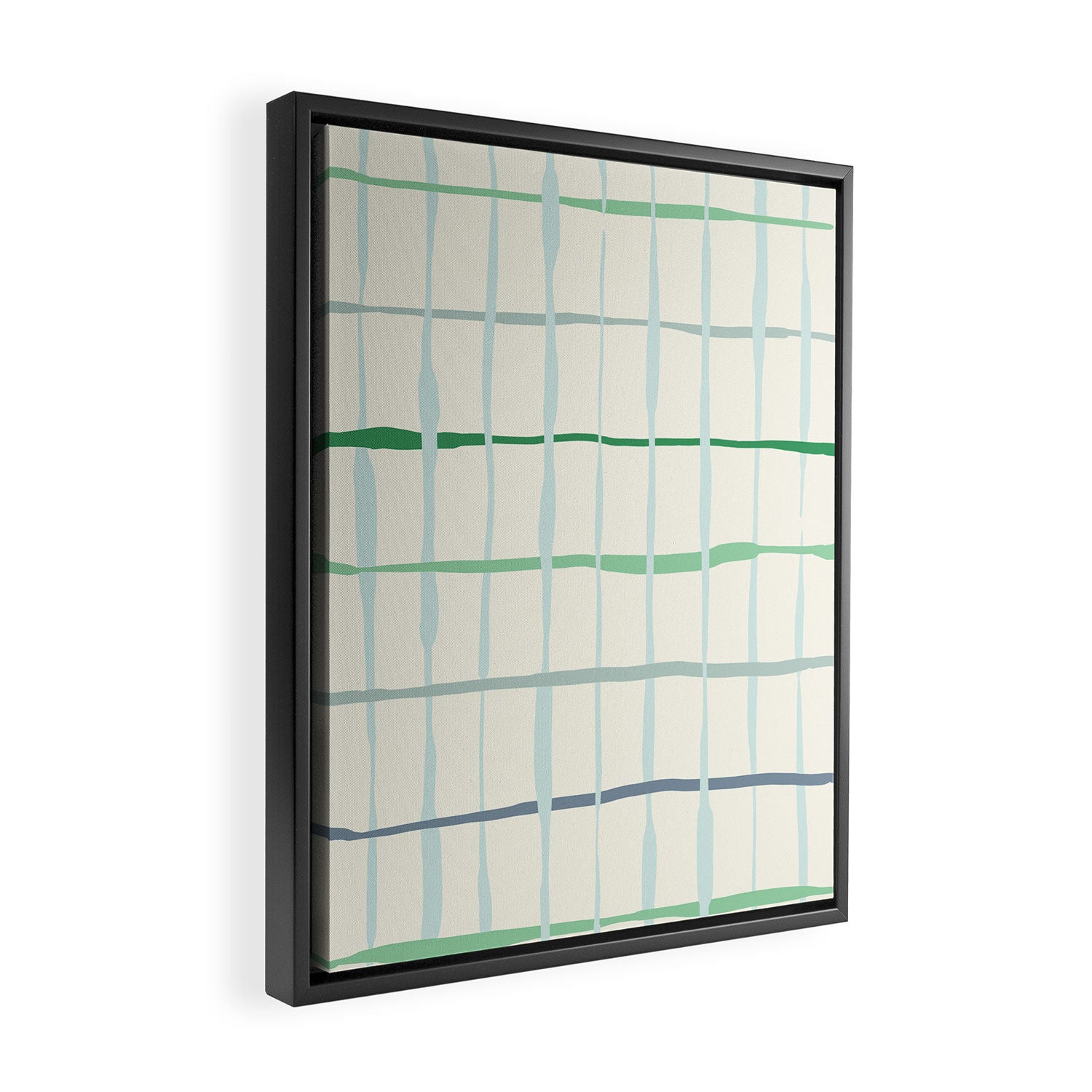 Summer lines mint Framed Canvas Print Gallery Image 2