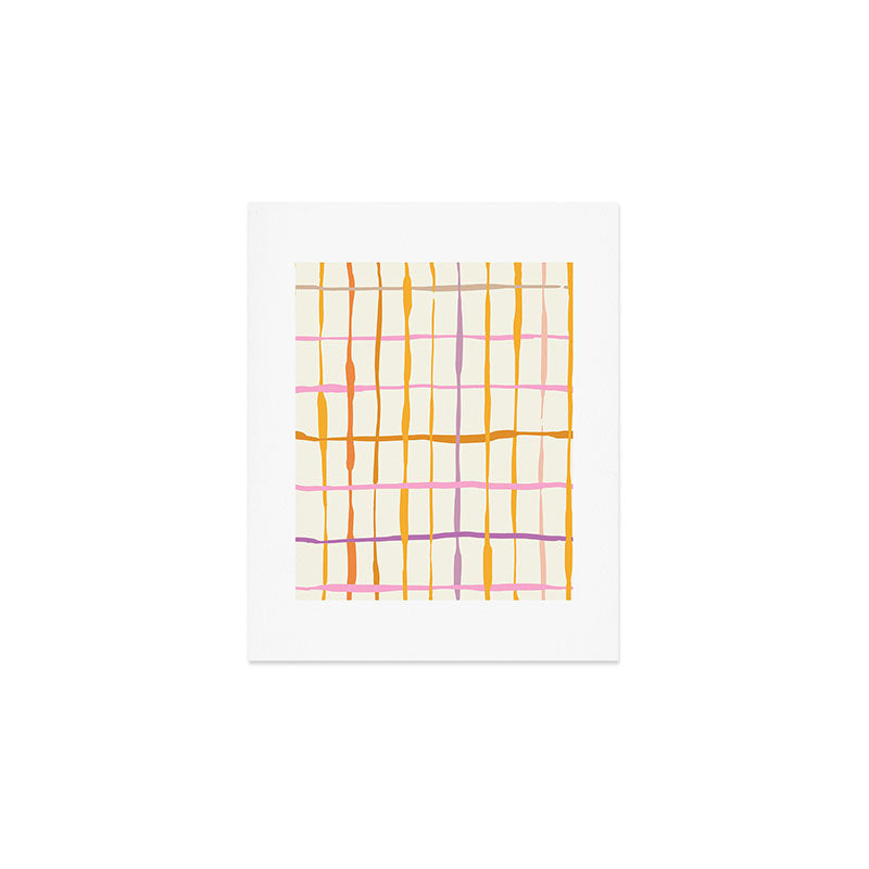Summer lines orange Art Print Gallery Image 1
