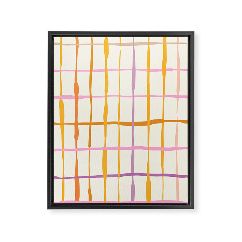 Summer lines orange Framed Canvas Print Gallery Image 6