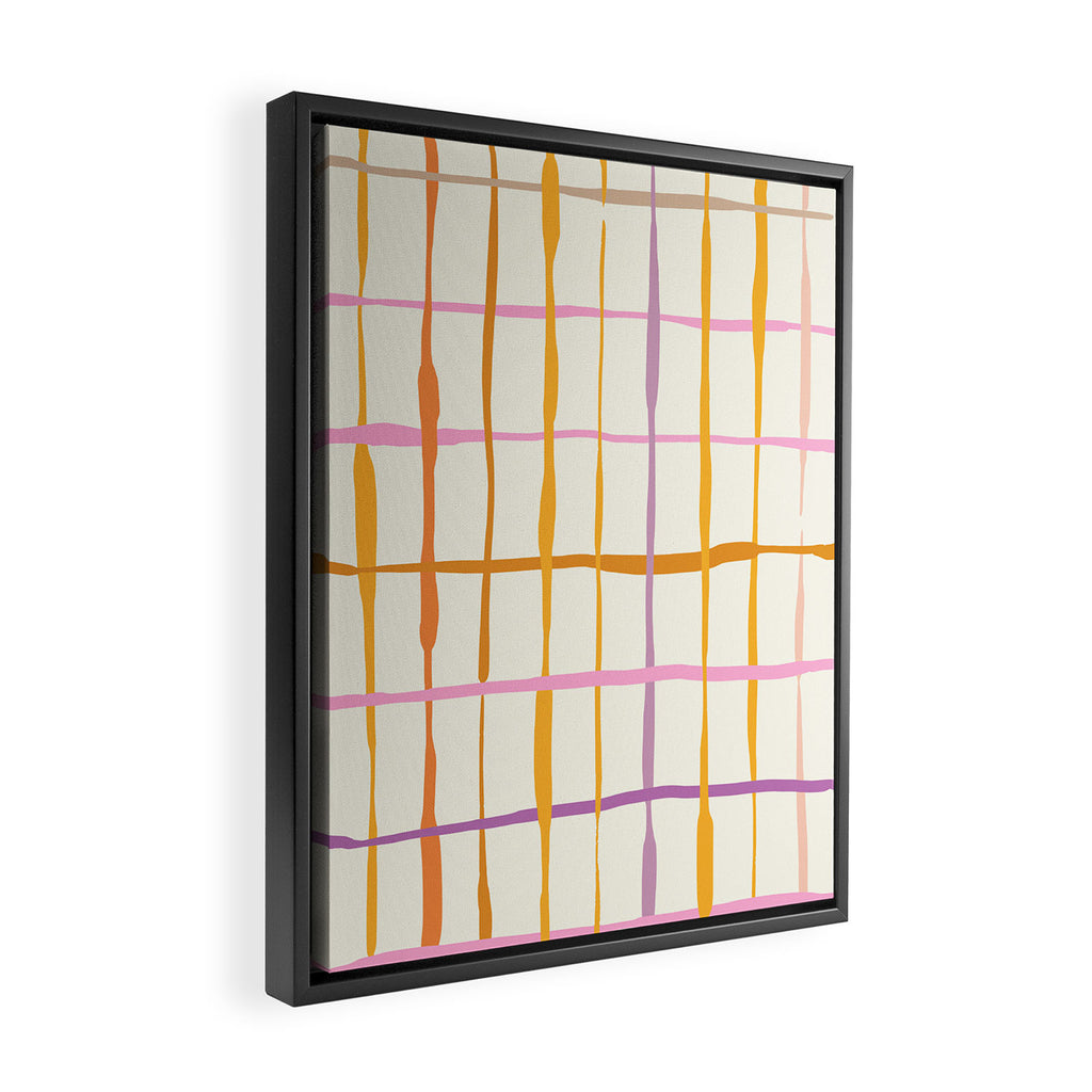 Summer lines orange Framed Canvas Print Gallery Image 2