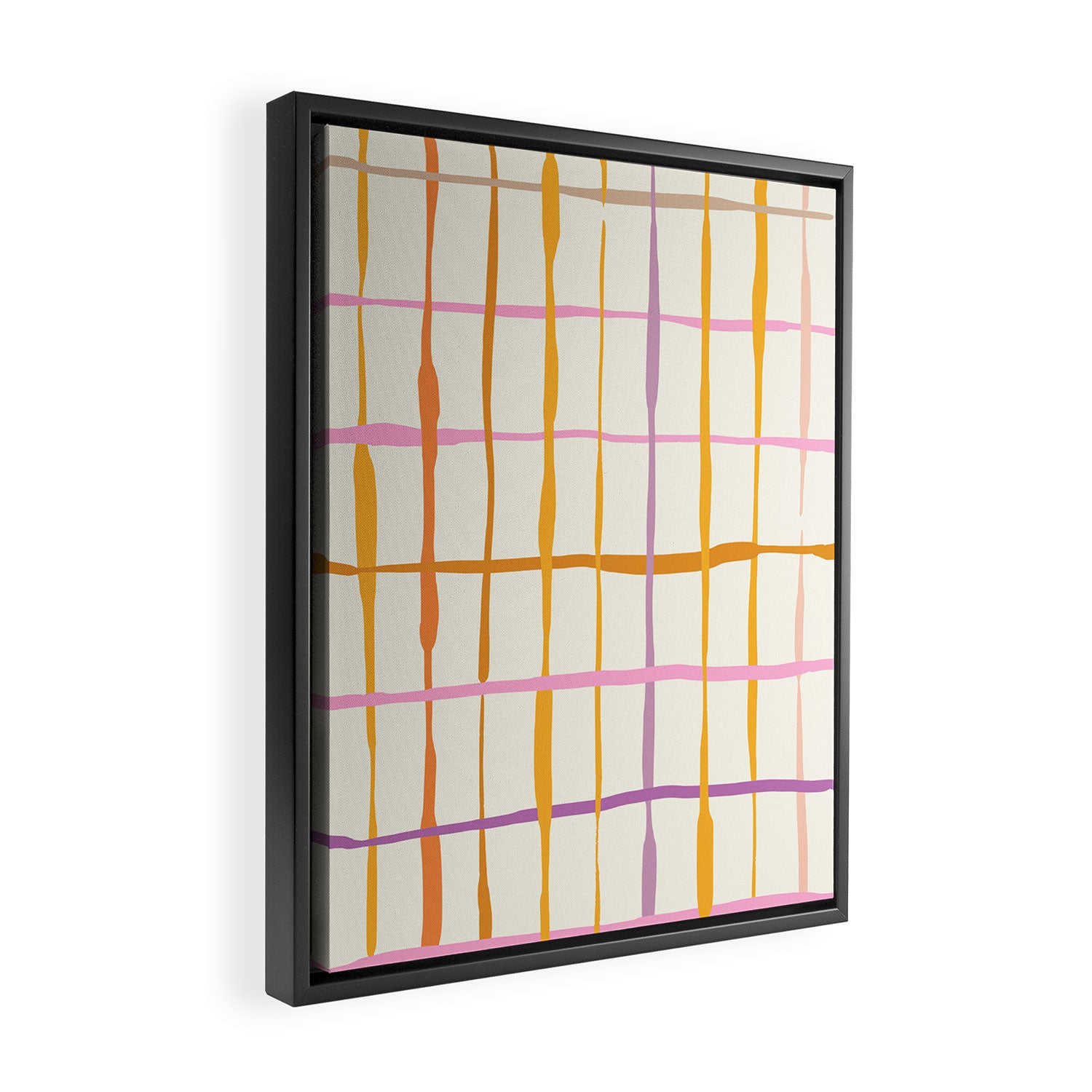 Summer lines orange Framed Canvas Print Gallery Image 2