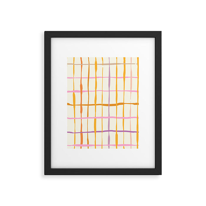 Summer lines orange Framed Art Print Gallery Image 1