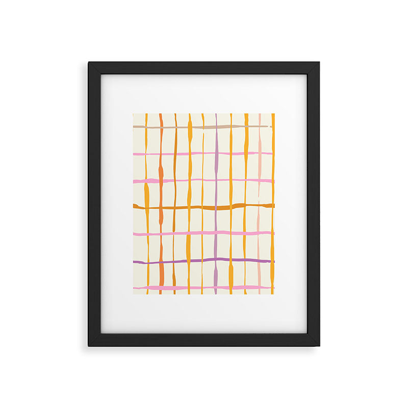 Summer lines orange Framed Art Print Gallery Image 4