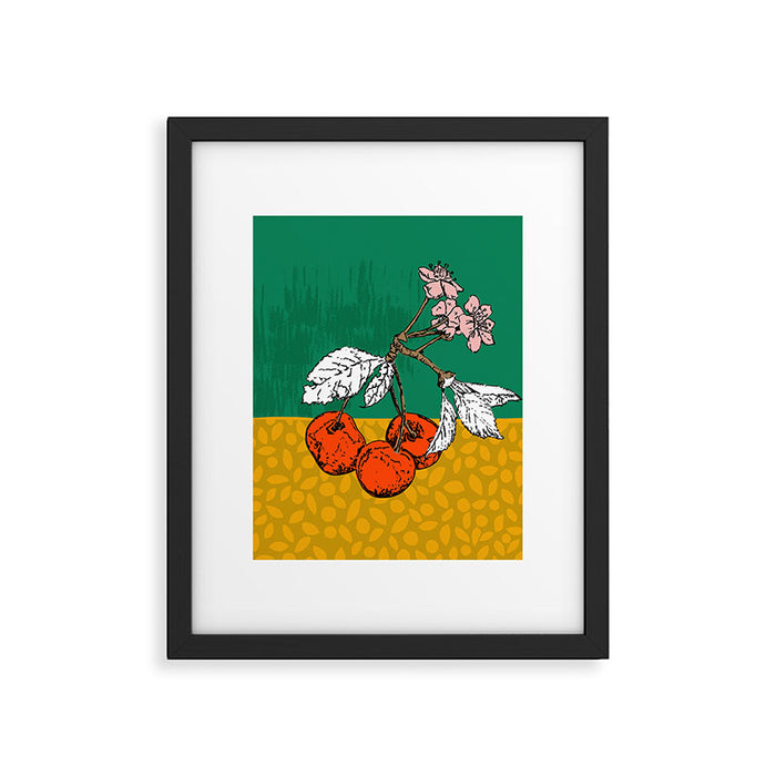 Super fruits - Cherry for Passion and love Framed Art Print Gallery Image 1
