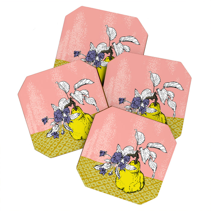Super fruits - Pear  gift of the gods Coaster Gallery Image 1
