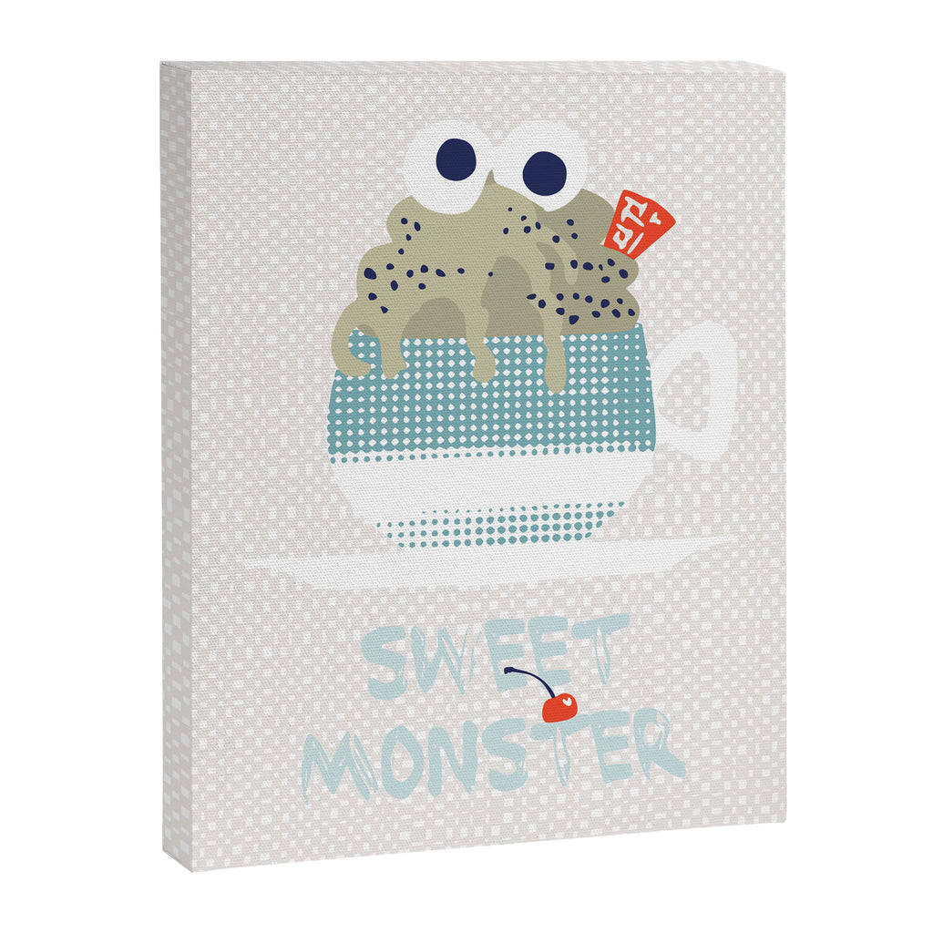 Sweet monster cupcake mint Canvas Print Gallery Image 6