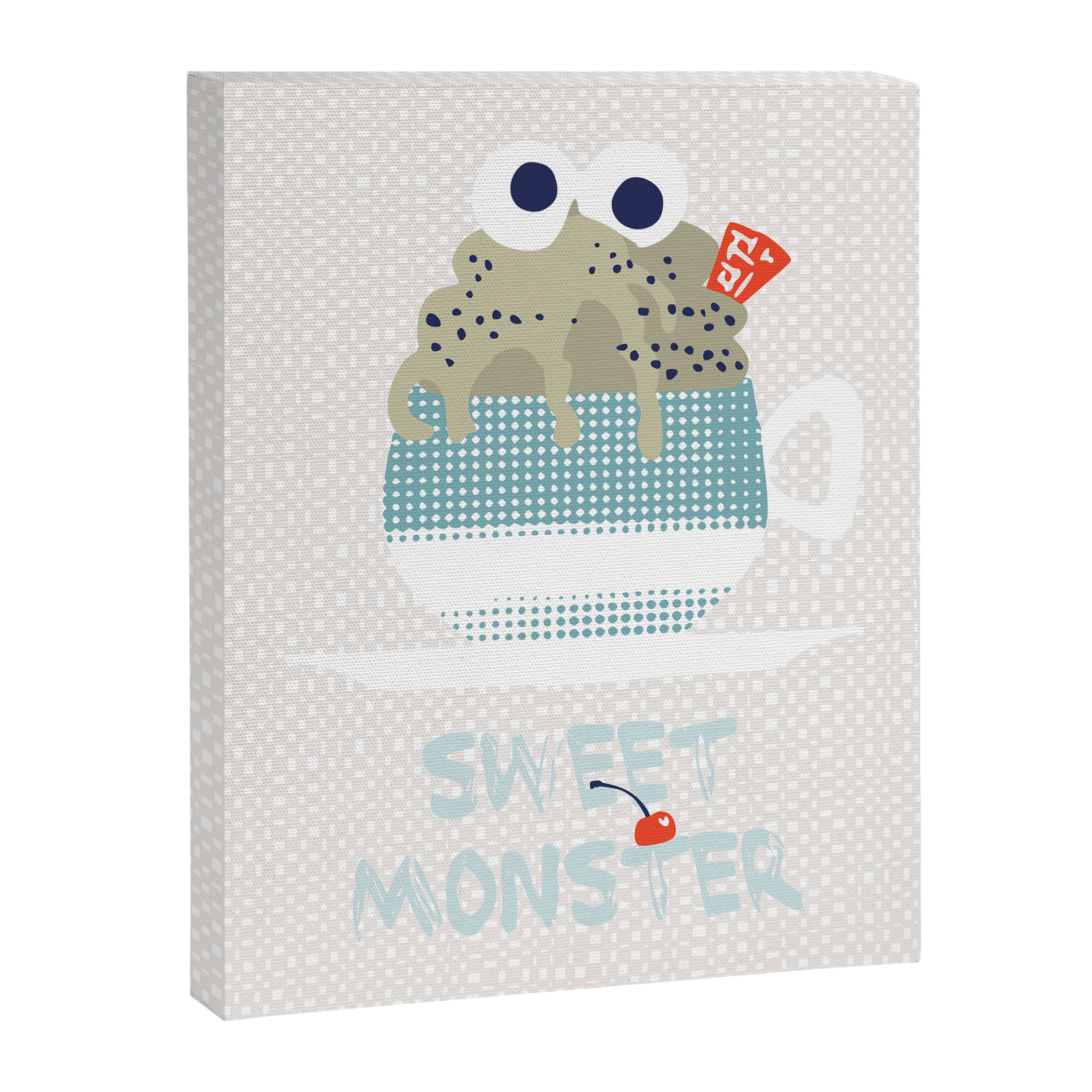 Sweet monster cupcake mint Canvas Print Gallery Image 6