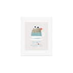 Sweet monster cupcake mint Art Print Gallery Image 1