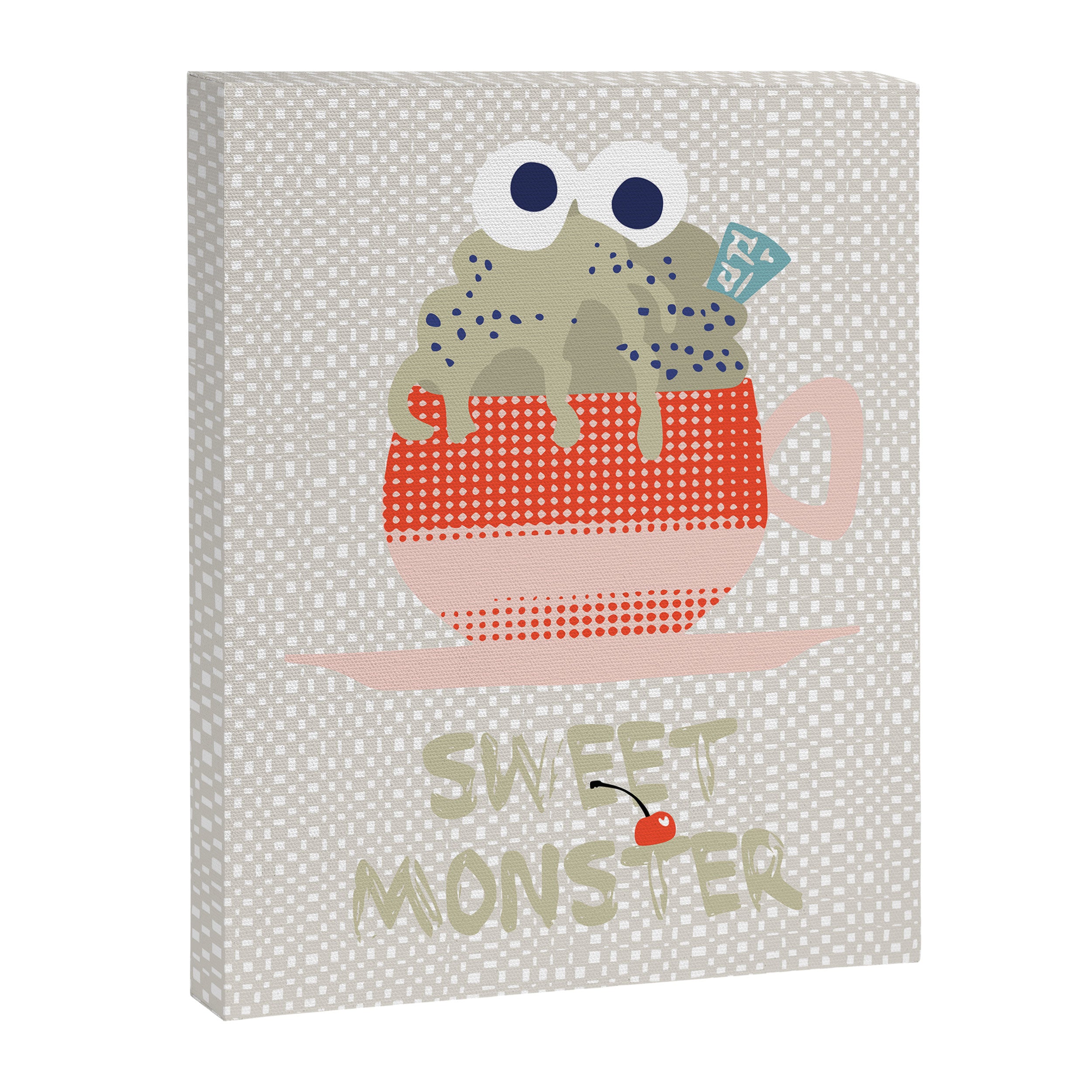 Sweet monster cupcake red Canvas Print Gallery Image 6