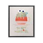 Sweet monster cupcake red Framed Canvas Print Gallery Image 6