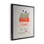 Sweet monster cupcake red Framed Canvas Print Gallery Image 2