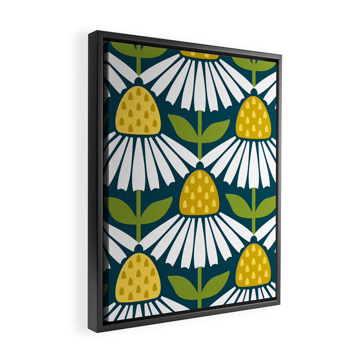 the daisies greet you Framed Canvas Print Gallery Image 2