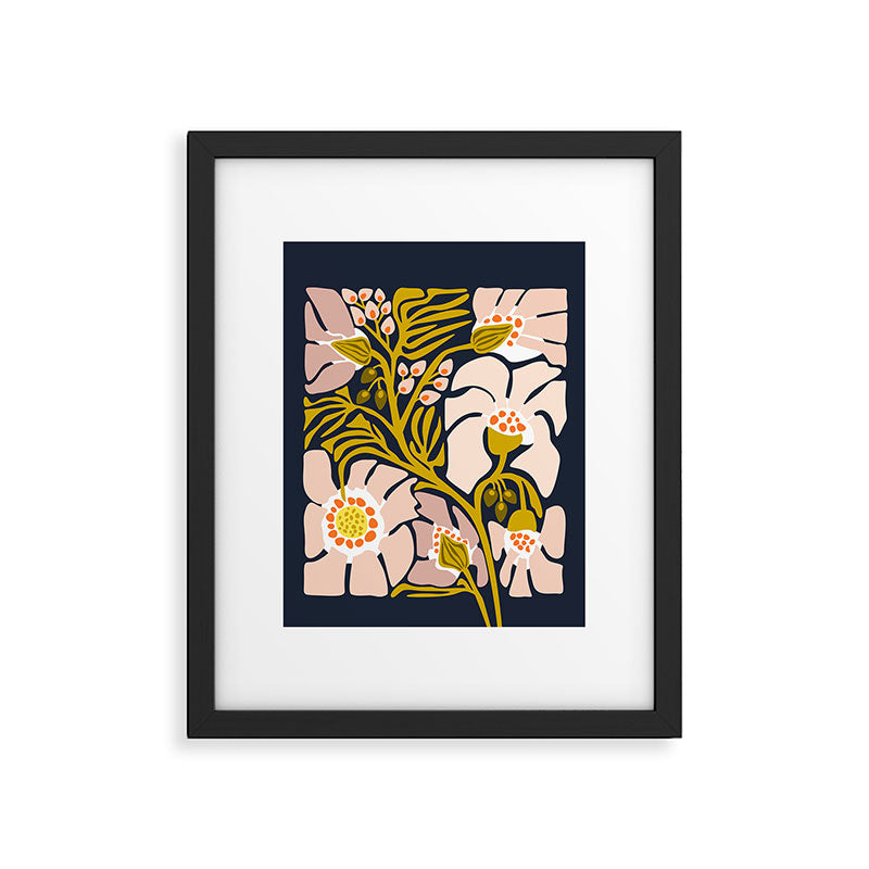 these flowers always fit - floral illustration Framed Art Print Gallery Image 5