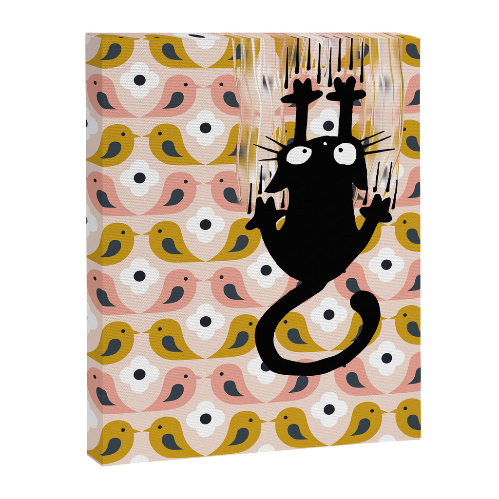 Unexspected falling cat blush Canvas Print Gallery Image 6