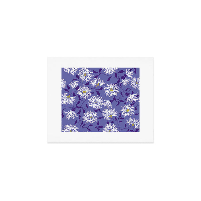 Very peri chrysanthemums Art Print Gallery Image 1
