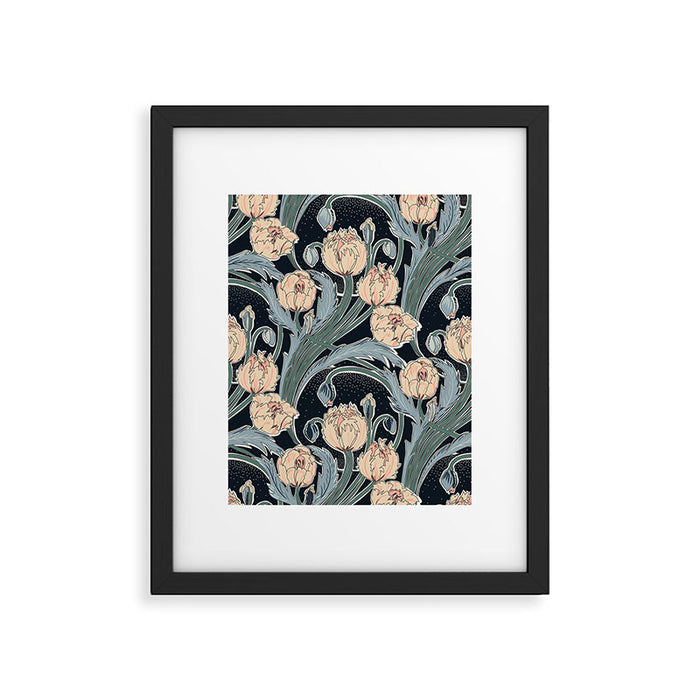 Victorian cottage nighty garden Framed Art Print Gallery Image 1