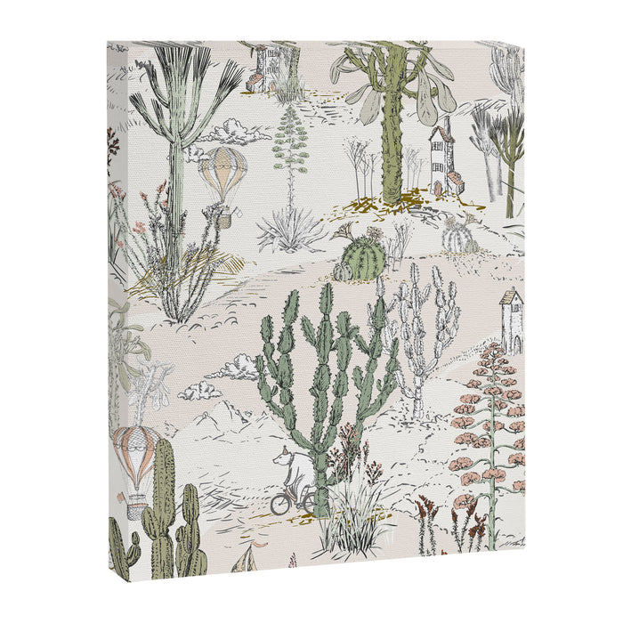 whimsical cactus landscape airy Canvas Print Gallery Image 1