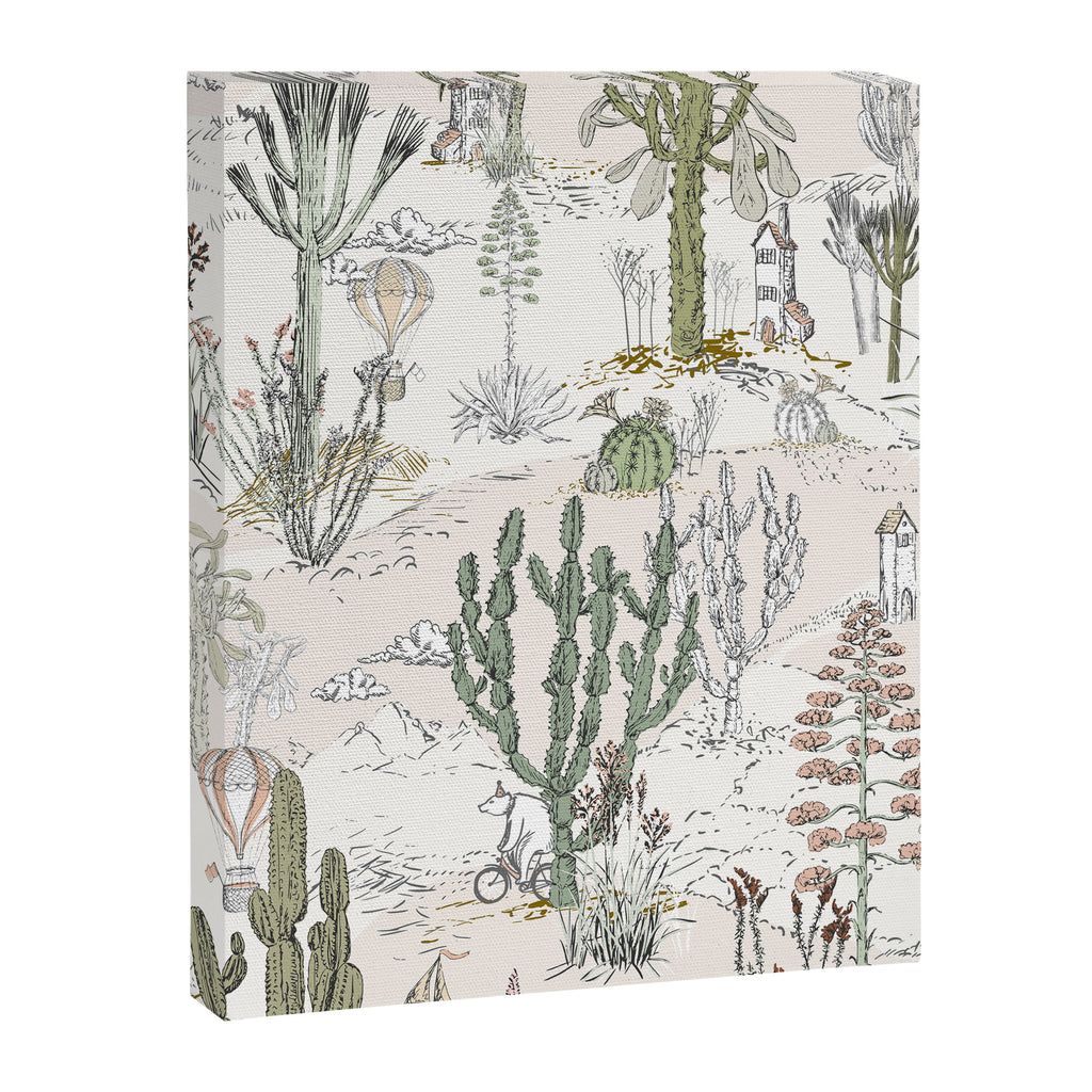 whimsical cactus landscape airy Canvas Print Gallery Image 6